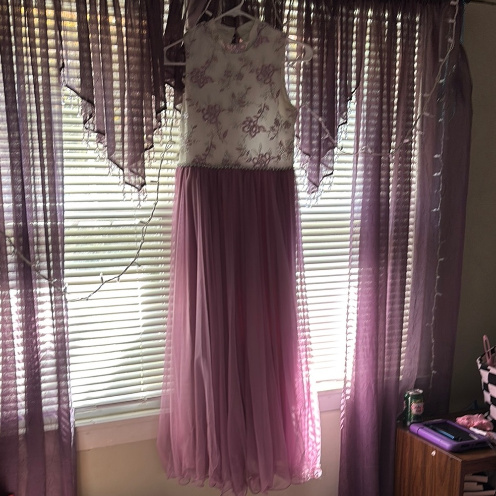 Kids Elegant Floral Lace and Tulle Dress